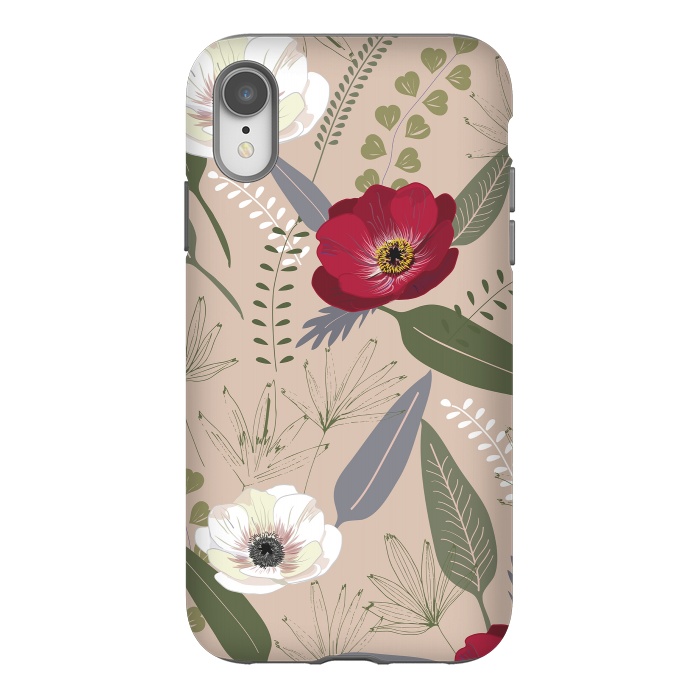 iPhone Xr StrongFit Anemones Pattern by Anis Illustration