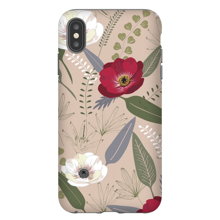 iPhone Xs Max StrongFit Anemones Pattern by Anis Illustration