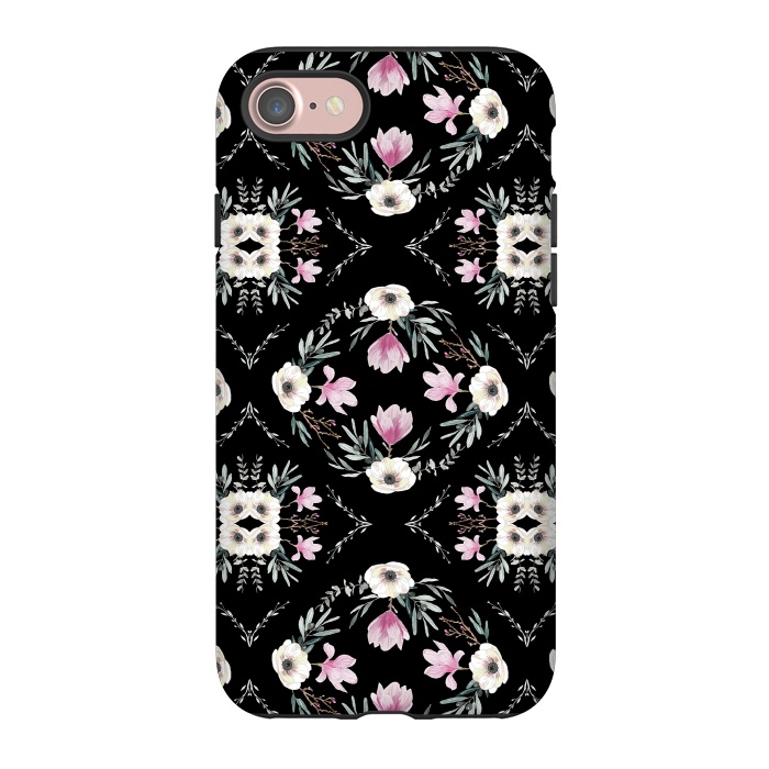 iPhone 7 StrongFit Floral Tiles by Anis Illustration