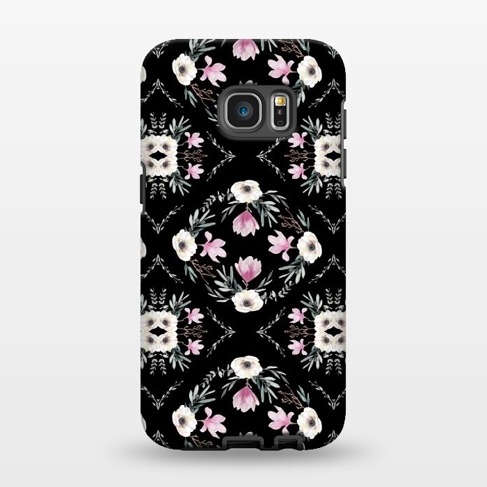 Galaxy S7 EDGE StrongFit Floral Tiles by Anis Illustration