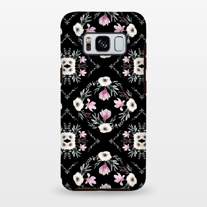 Galaxy S8 plus StrongFit Floral Tiles by Anis Illustration