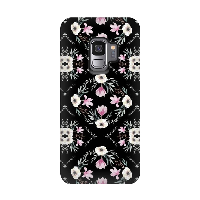 Galaxy S9 StrongFit Floral Tiles by Anis Illustration