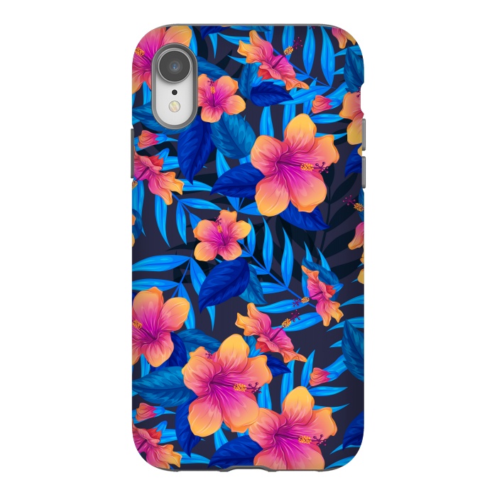iPhone Xr StrongFit orange pink lilies by MALLIKA