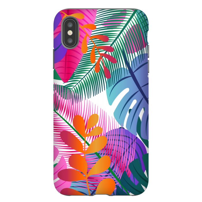 iPhone Xs Max StrongFit tropical leaves pattern by MALLIKA