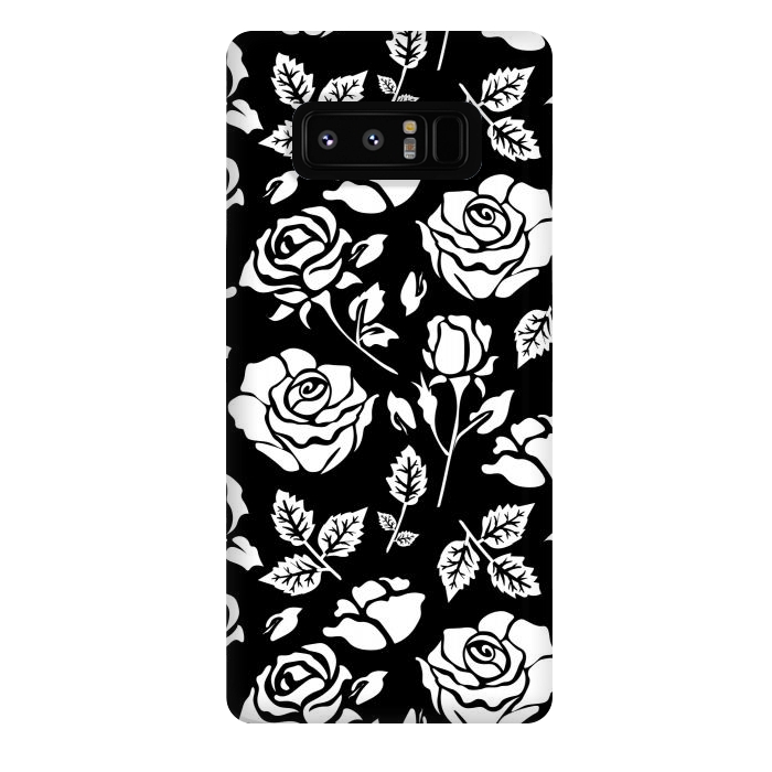 Galaxy Note 8 StrongFit White Rose by Uma Prabhakar Gokhale