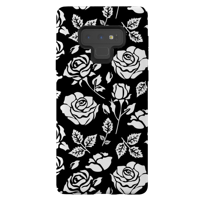 Galaxy Note 9 StrongFit White Rose by Uma Prabhakar Gokhale