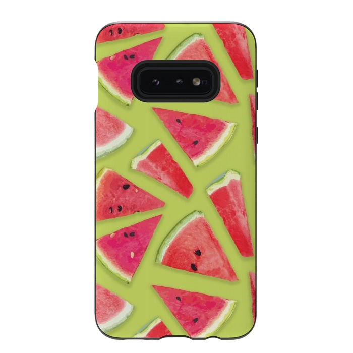 Galaxy S10e StrongFit Watermelon Pattern Creation by Bledi