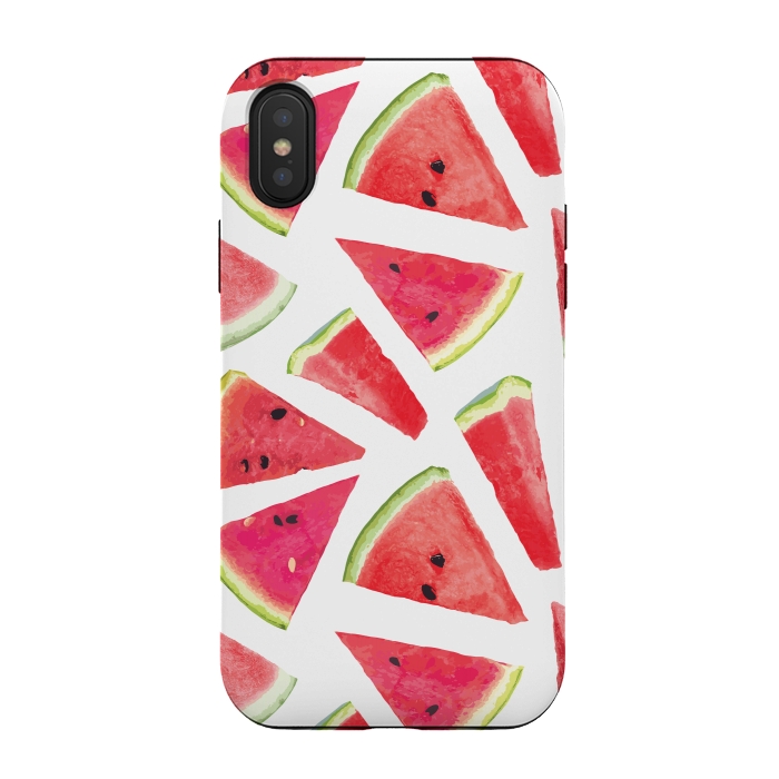 iPhone Xs / X StrongFit Watermelon Pattern Creation 2 by Bledi