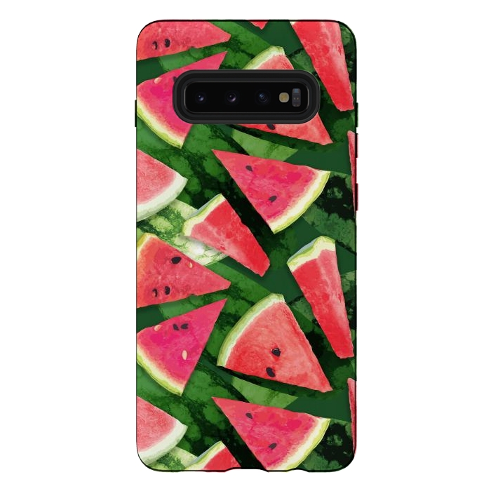 Galaxy S10 plus StrongFit Watermelon Pattern Creation 3 by Bledi