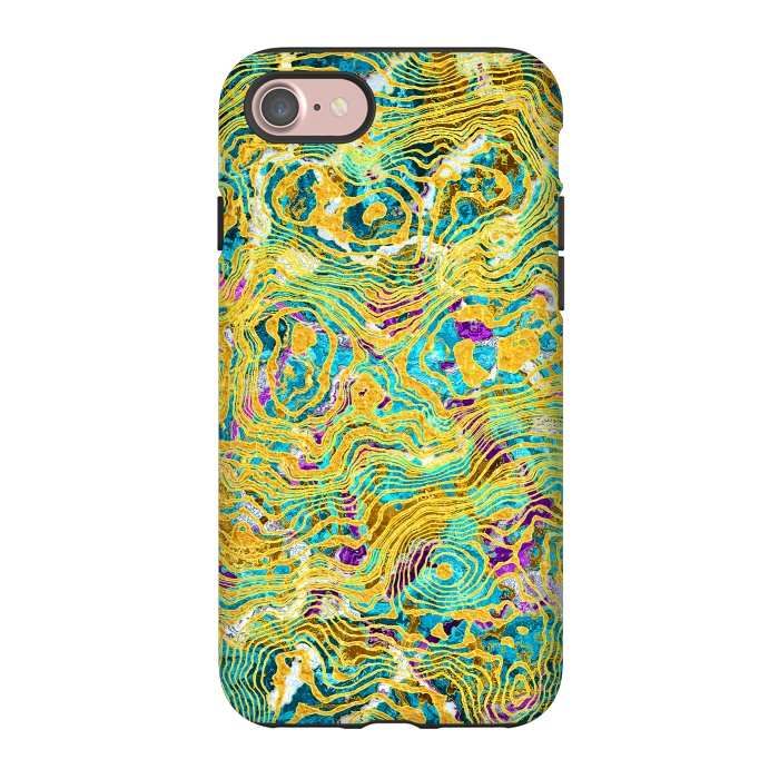 iPhone 7 StrongFit Abstract Colorful Marble by Art Design Works