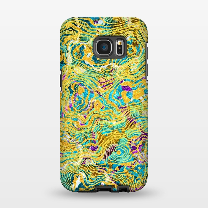 Galaxy S7 EDGE StrongFit Abstract Colorful Marble by Art Design Works