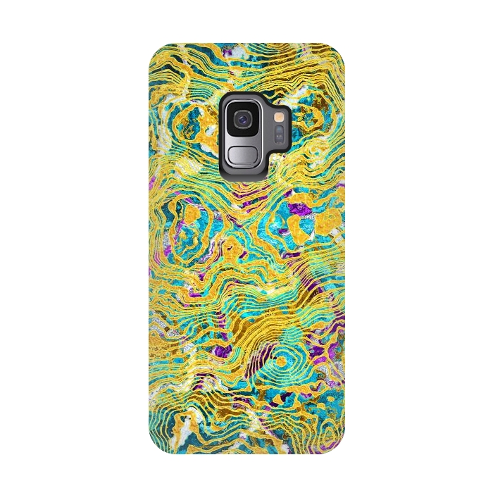 Galaxy S9 StrongFit Abstract Colorful Marble by Art Design Works