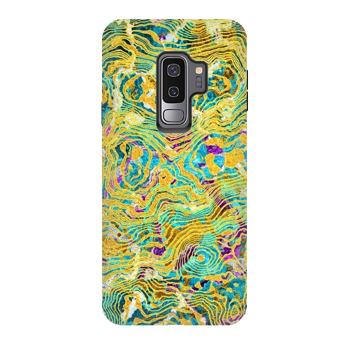 Galaxy S9 plus StrongFit Abstract Colorful Marble by Art Design Works
