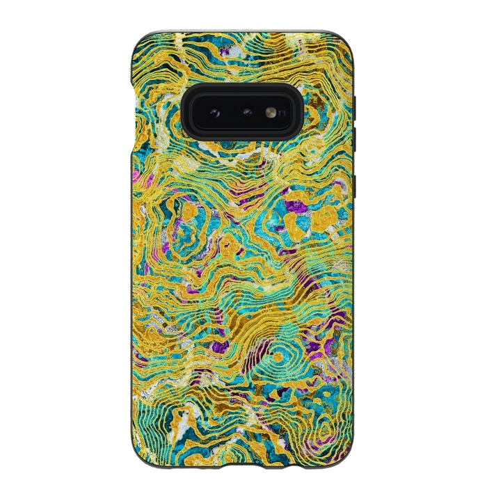 Galaxy S10e StrongFit Abstract Colorful Marble by Art Design Works