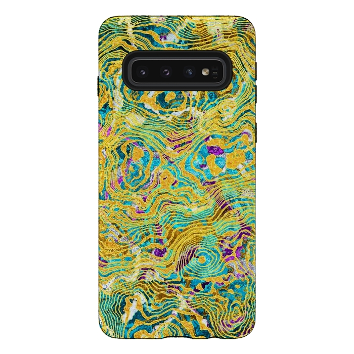 Galaxy S10 StrongFit Abstract Colorful Marble by Art Design Works
