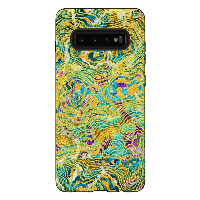 Galaxy S10 plus StrongFit Abstract Colorful Marble by Art Design Works