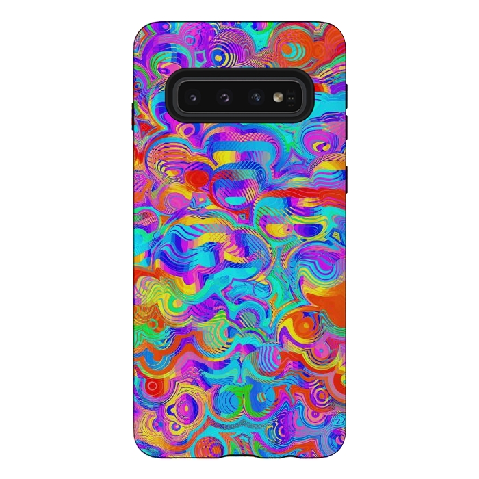 Galaxy S10 StrongFit Abstract Colorful Design by Art Design Works