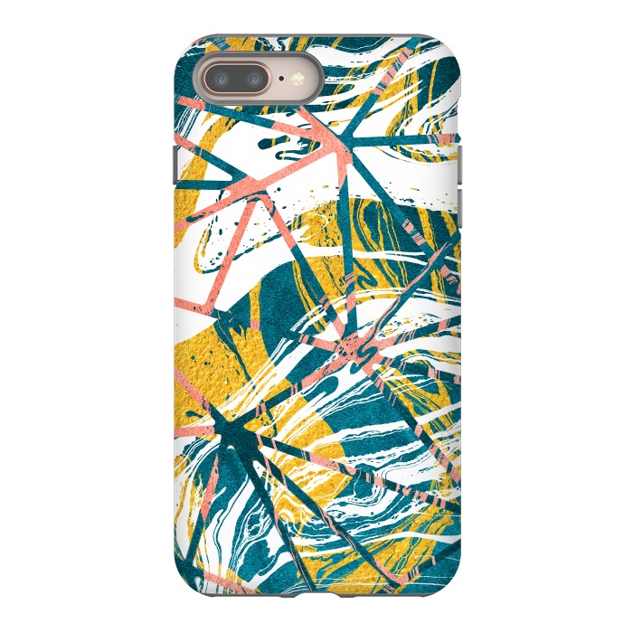 iPhone 7 plus StrongFit Abstract Marble Waves Pattern by Art Design Works