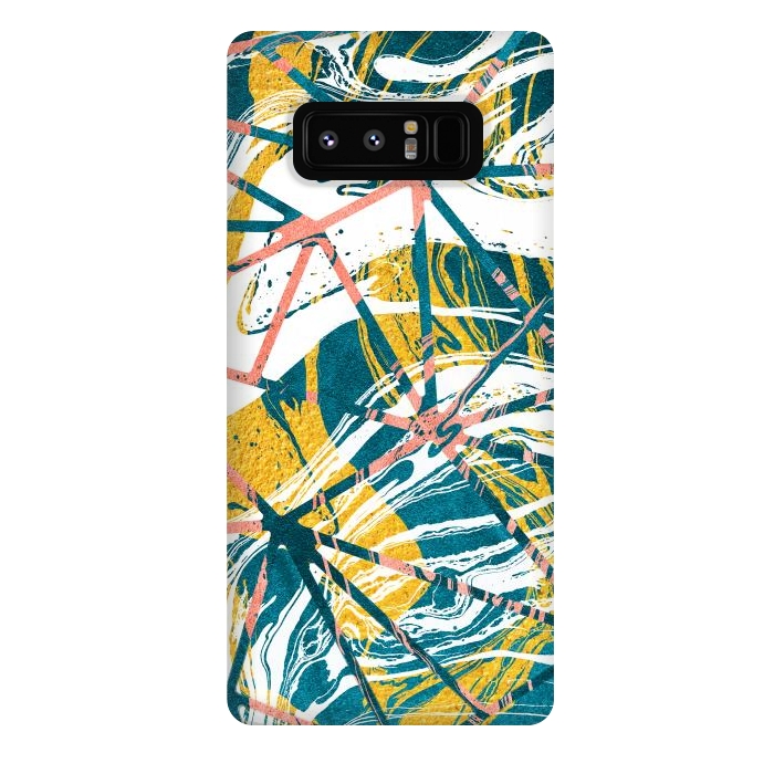 Galaxy Note 8 StrongFit Abstract Marble Waves Pattern by Art Design Works