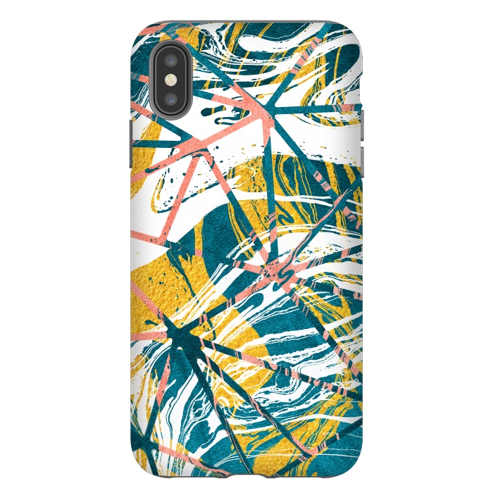 iPhone Xs Max StrongFit Abstract Marble Waves Pattern by Art Design Works