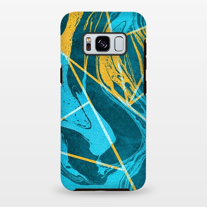 Galaxy S8 plus StrongFit Geometric Marble Waves by Art Design Works