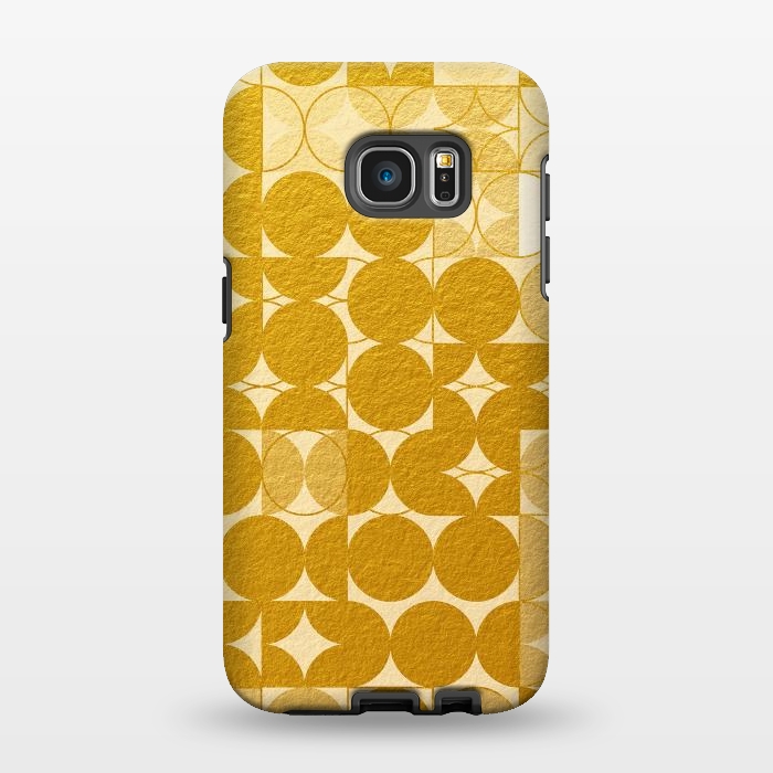 Galaxy S7 EDGE StrongFit Mid Century Gold Geometric by Art Design Works