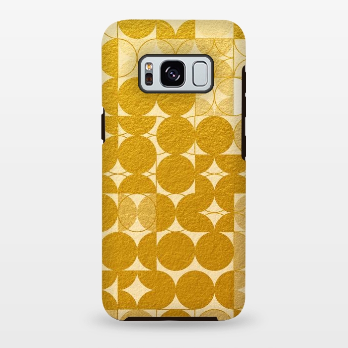 Galaxy S8 plus StrongFit Mid Century Gold Geometric by Art Design Works