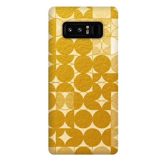 Galaxy Note 8 StrongFit Mid Century Gold Geometric by Art Design Works