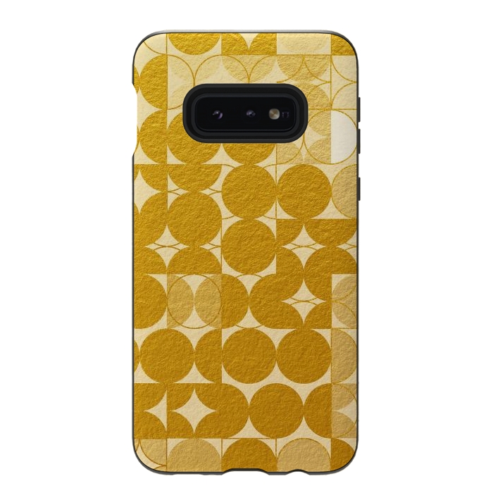 Galaxy S10e StrongFit Mid Century Gold Geometric by Art Design Works
