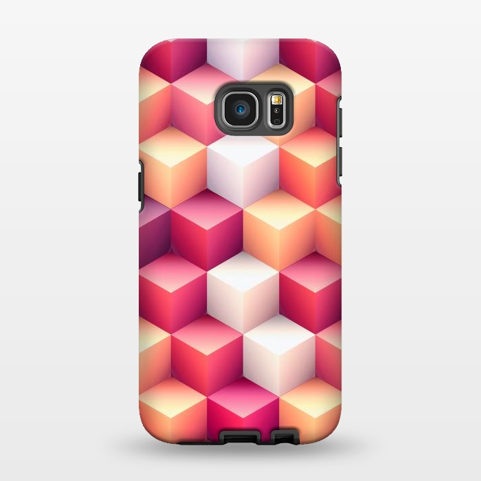 Galaxy S7 EDGE StrongFit Colorful 3D Cubes by Art Design Works