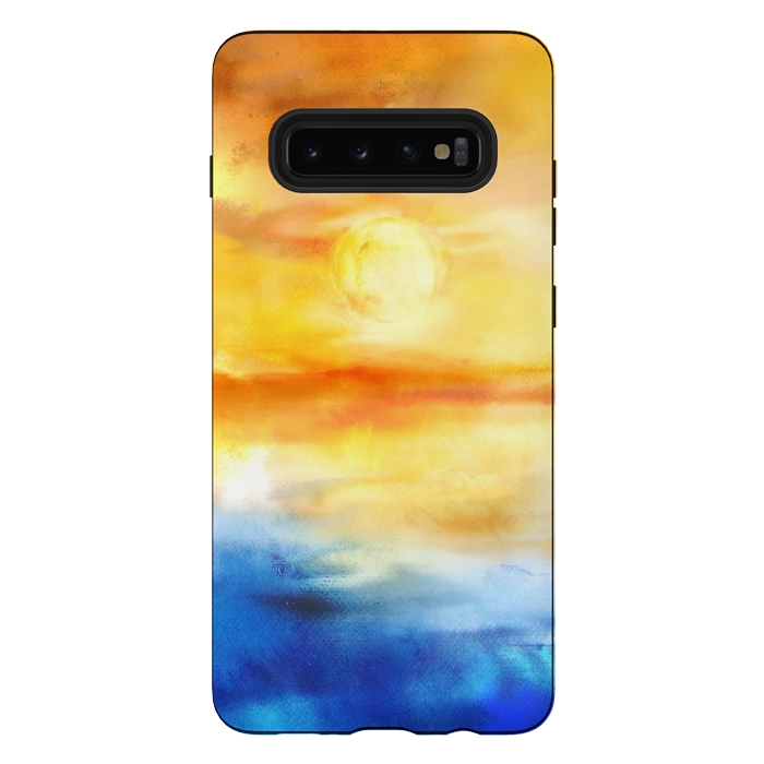 Galaxy S10 plus StrongFit Abstract Sunset Artwork I by Art Design Works