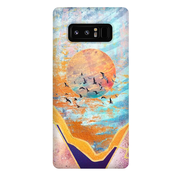 Galaxy Note 8 StrongFit ABSTRACT SUNSET - ILLUSTRATION VI by Art Design Works