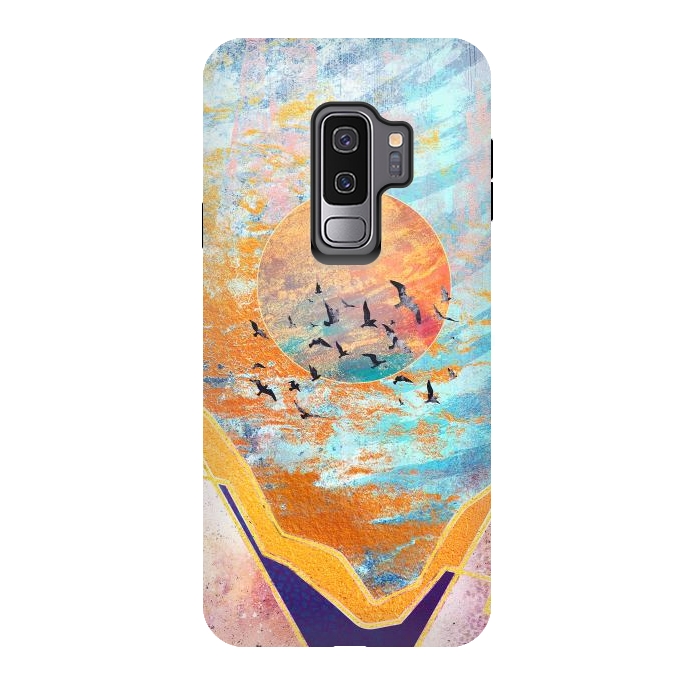 Galaxy S9 plus StrongFit ABSTRACT SUNSET - ILLUSTRATION VI by Art Design Works