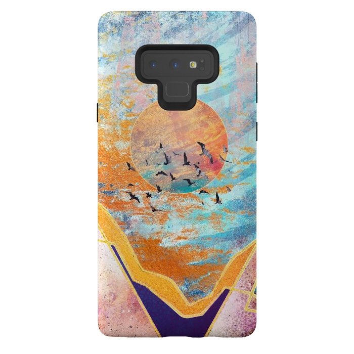 Galaxy Note 9 StrongFit ABSTRACT SUNSET - ILLUSTRATION VI by Art Design Works