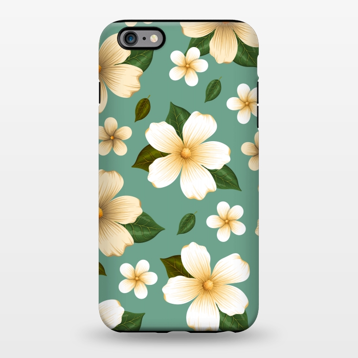 iPhone 6/6s plus StrongFit WHITE FLORAL BEAUTIES by MALLIKA