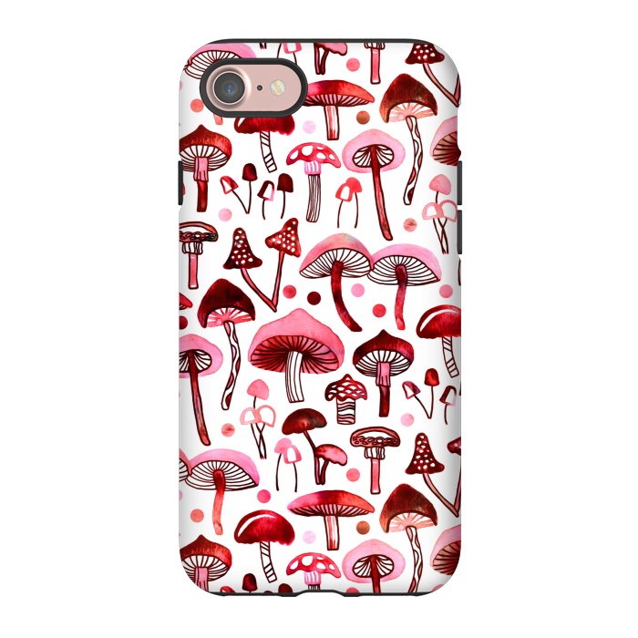 iPhone 7 StrongFit Pink Mushrooms  by Tigatiga