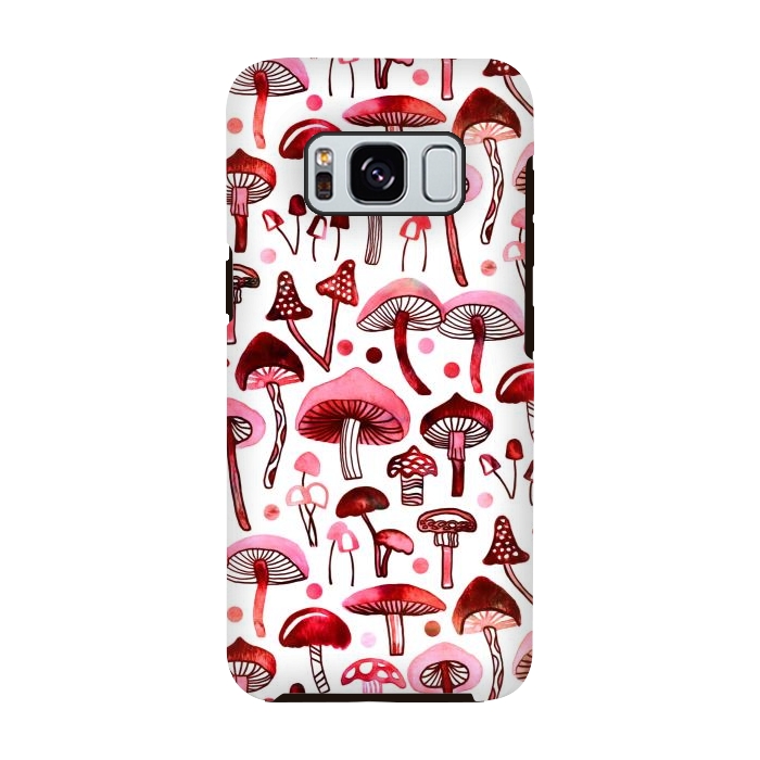 Galaxy S8 StrongFit Pink Mushrooms  by Tigatiga