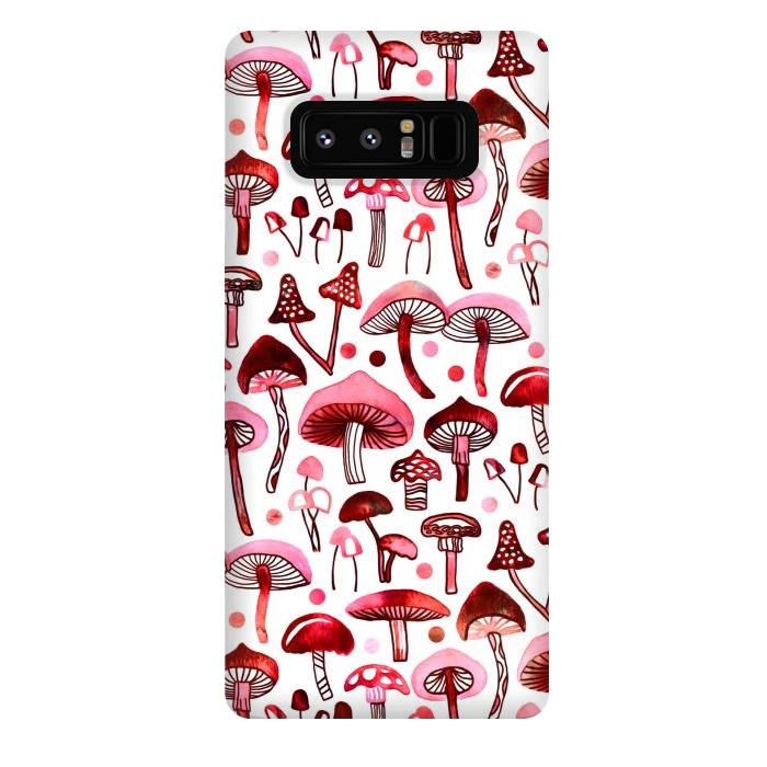 Galaxy Note 8 StrongFit Pink Mushrooms  by Tigatiga