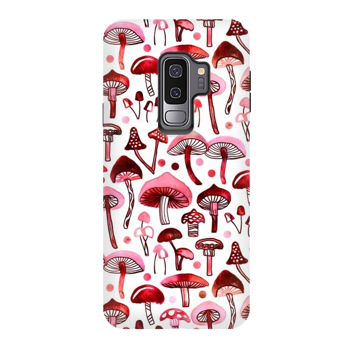 Galaxy S9 plus StrongFit Pink Mushrooms  by Tigatiga