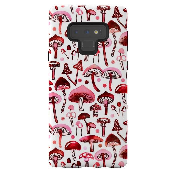 Galaxy Note 9 StrongFit Pink Mushrooms  by Tigatiga