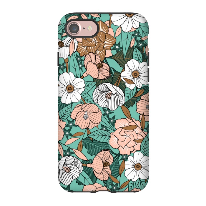 iPhone 7 StrongFit Rusted Blush Garden by gingerlique