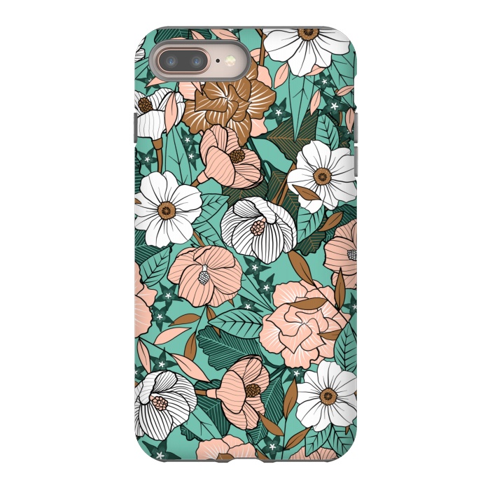 iPhone 7 plus StrongFit Rusted Blush Garden by gingerlique