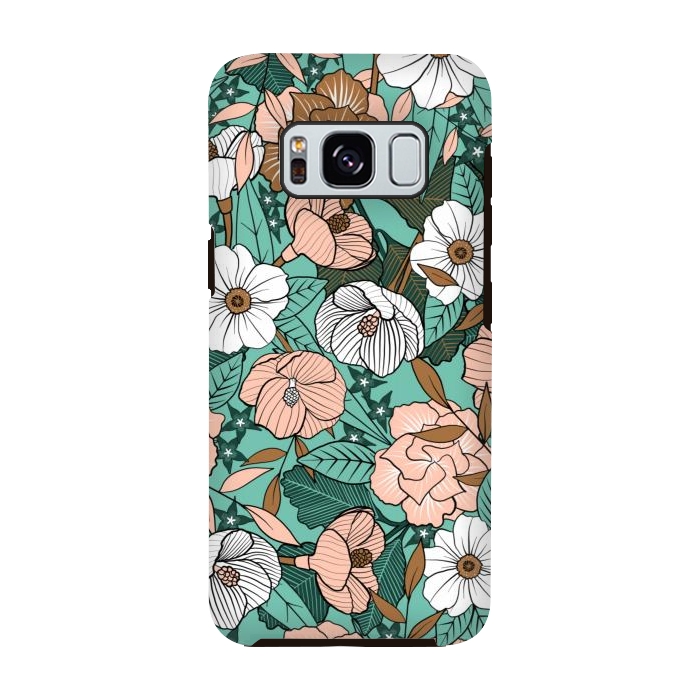 Galaxy S8 StrongFit Rusted Blush Garden by gingerlique