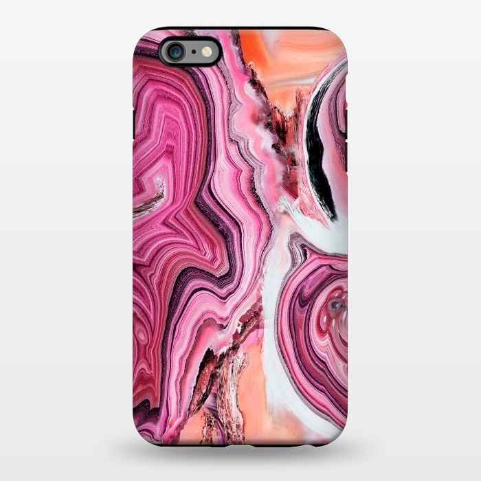 iPhone 6/6s plus StrongFit Pop pink liquid marble by Oana 
