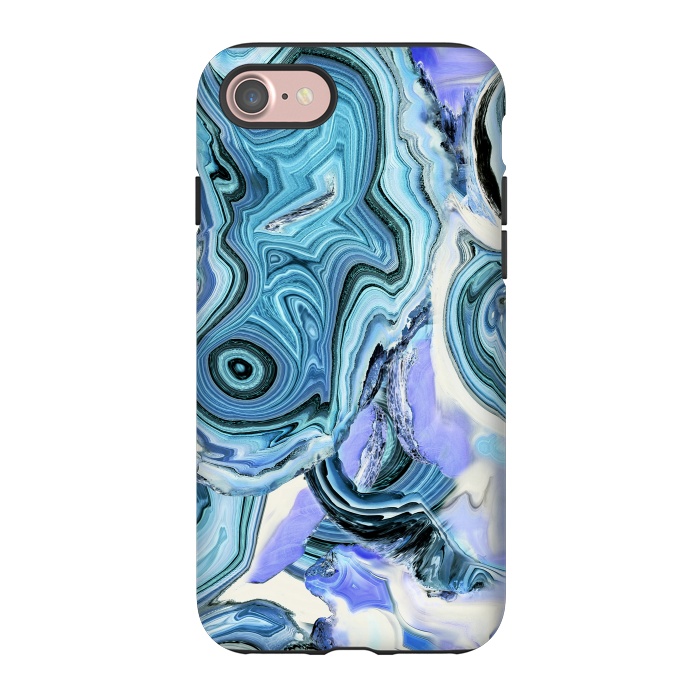 iPhone 7 StrongFit Blue purple liquid marble by Oana 