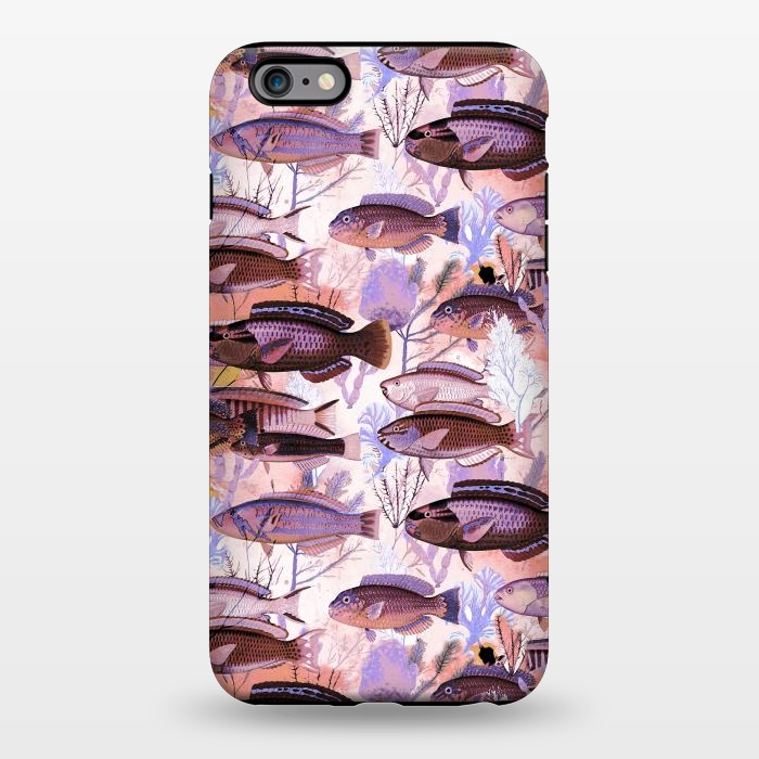 iPhone 6/6s plus StrongFit Colorful coral reef and fish botanical pattern by Oana 