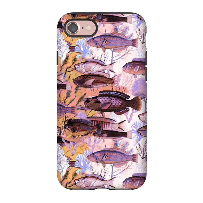 iPhone 7 StrongFit Watercolor coral reef by Oana 