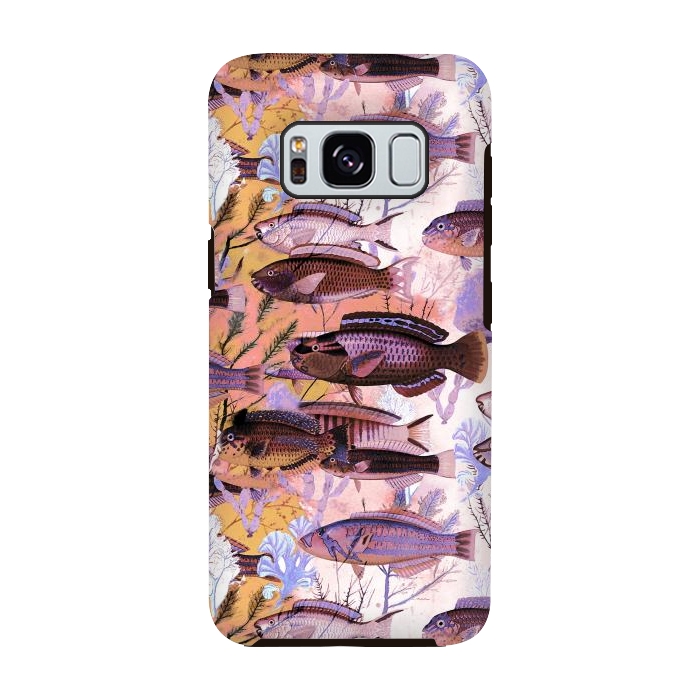Galaxy S8 StrongFit Watercolor coral reef by Oana 