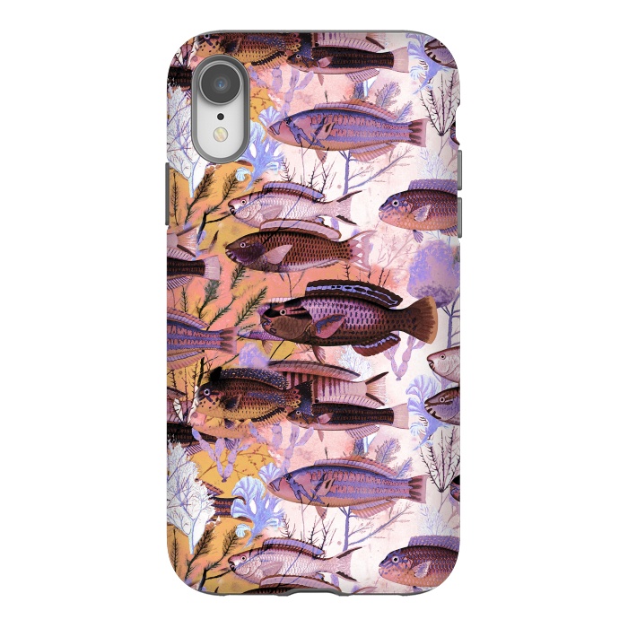 iPhone Xr StrongFit Watercolor coral reef by Oana 