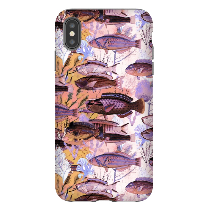 iPhone Xs Max StrongFit Watercolor coral reef by Oana 